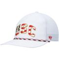 Men's '47 White USC Trojans Stars and Stripes Flag Flutter Hitch Snapback Hat
