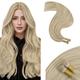 Moresoo Ash Blonde I Tip Hair Extensions Real Human Hair Ash Blonde with Platinum Blonde Keratin Bonded Hair Extensions Stick Tip Human Hair Extensions 24 Inch 40g/50s #P18/613