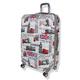 Light weight Hard Shell Spinner 4 Wheel PC London printed Suitcases luggage PC60 (Small 20" (H55xW35xD22cm))