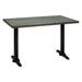 Dining Table Wood/Metal in Gray Restaurant Furniture by Barn Furniture | Wayfair DRTTP3048118T&B