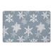 Blue/White 27 x 18 x 1 in Kitchen Mat - The Holiday Aisle® Damorion Snowflake Kitchen Mat | 27 H x 18 W x 1 D in | Wayfair