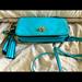 Coach Bags | Light, Bright Sky Blue All Leather Coach Cross Body Bag W/Removable Strap | Color: Blue | Size: Os