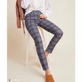 Anthropologie Jeans | Anthropologie’s Paige Jeans Hoxton Plaid Skinny Leg Black Grey Size 26 Nwt $215 | Color: Black/Red | Size: 26