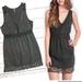 Free People Dresses | Free People Boho Dusty Black Lace Inset Dress Size X-Small | Color: Black/Gray | Size: Xs