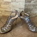 Coach Shoes | Coach Silver Metallic 7.5 Dress Shoe | Color: Silver | Size: 7.5