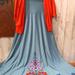Lularoe Dresses | Lularoe Maxi Dress Skirt | Color: Gray/Orange | Size: S