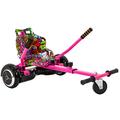 iRollers HoverKart Pink Graffiti Kart Attachment Fits All Hoverboards Swegways .6.5”, 8", 10" Adjustable Hoverboard seat go Kart for Hoverboard Compatible Sleek Cool UK Seller Limited Edition