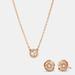 Coach Jewelry | Coach Signature Stone Tea Rose 3-Pc Jewelry Set | Color: Gold/Pink | Size: Os