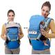 Baby Carrier Ergonomic with Hip Seat Child Carrier Backpack and Foldable Panel for ToddlerBaby Sling Wrap Newborn,Breathable and Soft Baby Warp for All Season (Color : Blue)