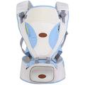 Soft Baby Carriers，Multifunction Baby Carrier with Adjustable Hip Seat for Infant to Toddler,Ergonomic Waist Stool Wrap Mesh Breathable Strap,for 3-36months-Light (Color : Blue)