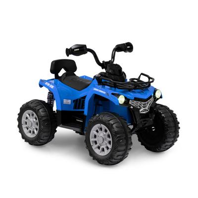 Costway 12V Kids Ride On ATV 4 Wheeler with MP3 and Headlights-Blue