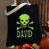 Personalization Mall Glow-in-The-Dark Skull Treat Bag | 14 H x 13 W x 3 D in | Wayfair 4285