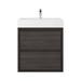 Loon Peak® Moreno 24 Inches Sage Wall Mounted Vanity Base w/ Noble Reinforced Acrylic Top Wood in Gray | 27 H x 24 W x 19.6 D in | Wayfair