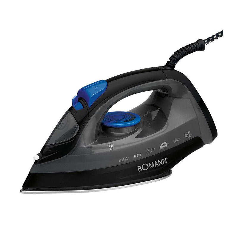 Bomann DB 6003 CB Trocken- & Dampfbügeleisen Schwarz, Blau Image