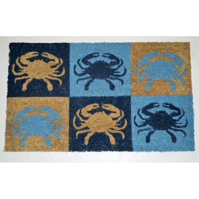 Blue Crabs Coir Mat With Vinyl Backing Floor Cover...
