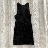 Free People Dresses | Free People Mini Lbd With Velvet “Lace” Detail | Color: Black | Size: Xs