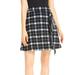 Kate Spade Skirts | Kate Spade New York - Rustic Plaid Fringe Wool Mini Skirt, Size 4 | Color: Black/Gray | Size: 4