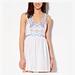 American Eagle Outfitters Dresses | American Eagle White Embroidered Cotton Mini Dress | Color: Blue/White | Size: 8