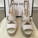 Nine West Shoes | Almost New Nine West Kassidy Partial Snakeskin Espadrille Off-White Wedges 9 | Color: Cream | Size: 9