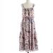 J. Crew Dresses | J Crew Collection Floral Silk Tiered Midi Dress 00 | Color: Blue/Pink | Size: 00