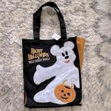 Disney Bags | Disney World Mickey Mouse Ghost Trick Or Treat Halloween Bag Nwt | Color: Black/Orange | Size: Os