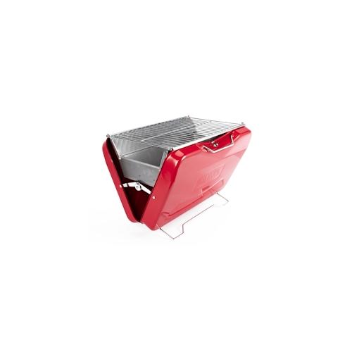 TAINO MOX Koffergrill Holzkohlegrill BBQ Campinggrill Koffer rot Griller kompakt