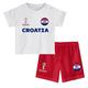 FIFA Kinder Offizielles Weltmeisterschaft 2022 T-Shirt & Shorts Set – Kroatien – Auswärts Country Tee & Shorts, schwarz/blau, 24 Months