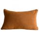 Housse de coussin en lin marron caramel 40x65