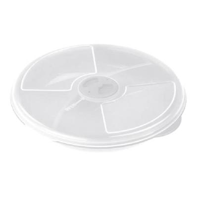 YBM Home Two Compartment Microwave Tray with Cover