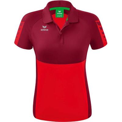 ERIMA Damen Six Wings Poloshirt, Größe 38 in Rot