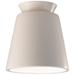 Justice Design Radiance 7 1/2"W Matte White Ceiling Light