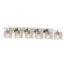 Fusion Aero 6-Light Bath Bar - Rectangle Shade - Nickel - Seeded - LED