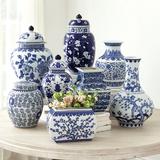 Blue & White Chinoiserie Vase Collection - Medium Lidded - Ballard Designs - Ballard Designs