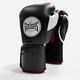 Geezers Boxing Halo Hook and Loop Sparring/Training Gloves, Premium Leather and layered Foam, Ideal Velcro Glove for Heavy Duty Punch Bags. (16oz, Black/White/Spark Red)