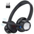 New bee Wireless Headset, Bluetooth Headset mit Mikrofon Geräuschunterdrückung 20 Stunden Sprechzeit Kopfhörer Kabellos Bluetooth V5.0 mit USB Adapter für PC Skype Zoom Laptop Computer Telefon