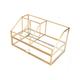 Cosmetics Storage Display Case,Lipstick Organizer,Clear Glass & Brass Metal Cosmetic Organizer,Glass Makeup Organizer for Countertop Bathroom Dresser