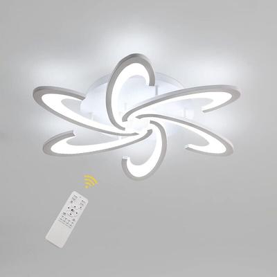 Goeco - LED-Deckenleuchte Moderne Weiß Dimmbarer, 54W 6300LM Helligkeit Einstellbar mit Image