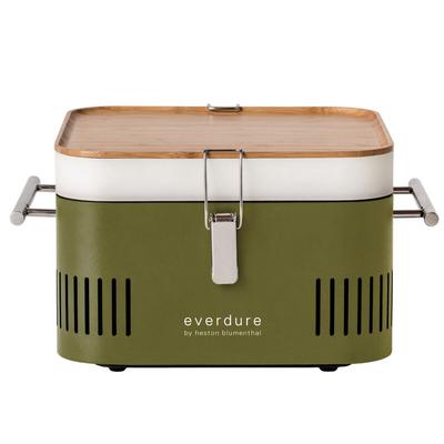 Holzkohlegrill Cube Farbe Khaki tragbar ca. 38 x 32 x 22 cm hbcubekeu - Everdure Image
