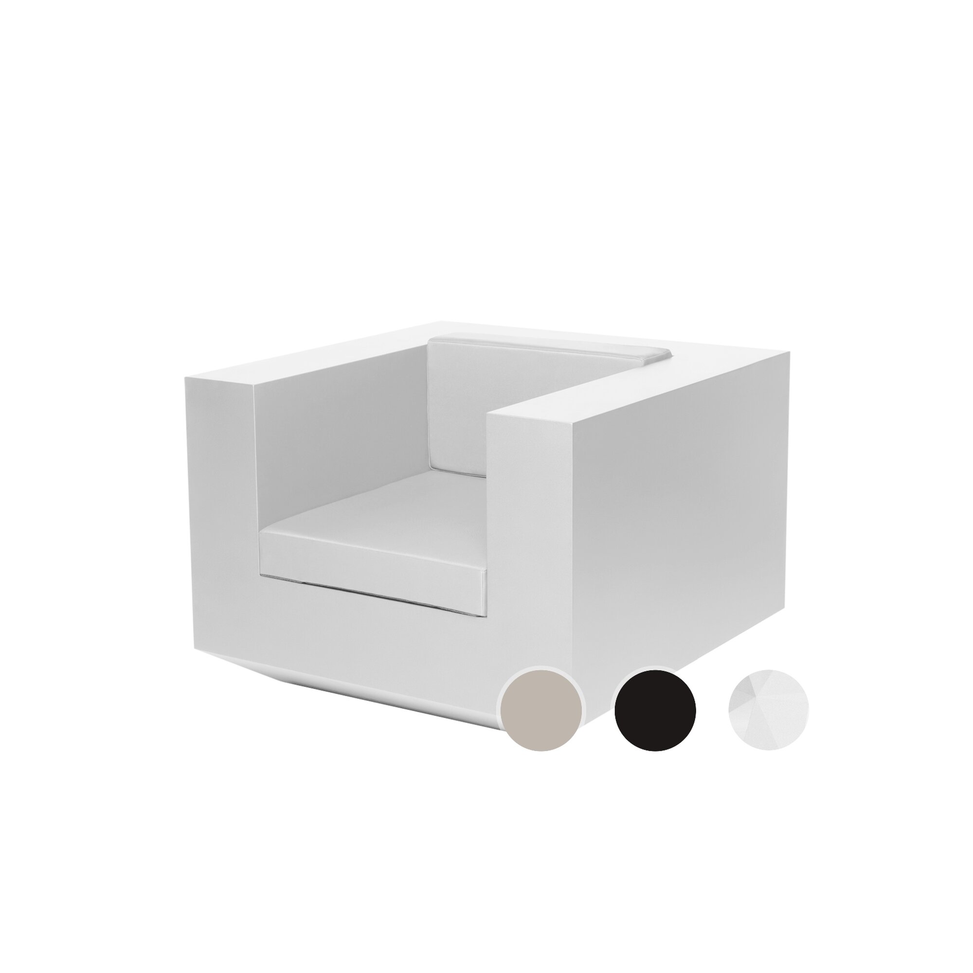 Vondom »VELA« Outdoor Lounge Sessel White / Lackiert Hochglanz