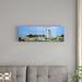 East Urban Home 'Kauffman Stadium, Kansas City, Missouri' Photographic Print on Canvas in Black/Blue | 12 H x 36 W x 1.5 D in | Wayfair