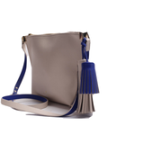 Kate Spade New York Bags | Kate Spade Off White Blue Pebbled Leather Zip Fringe Shoulder Bag | Color: White | Size: Os
