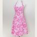 Lilly Pulitzer Dresses | Lilly Pulitzer Pink & White Floral Halter Dress | Color: Pink/White | Size: 0