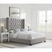 Picket House Furnishings Arden Low Profile Standard Bed Upholstered/Polyester in Gray | 69 H x 68 W x 90 D in | Wayfair UMW092QB
