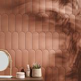 Bond Tile Aerial 2.83 in. x 7.67 in. Fishscale Matte Ceramic Wall Tile (5.15 Sq. Ft./Case) Ceramic in Orange | 7.67 H x 2.83 W x 0.3543 D in | Wayfair