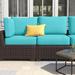 Latitude Run® Larrissa Indoor/Outdoor Cushion Cover Acrylic in Green/Gray/Blue | 6 H in | Wayfair CK-HB-BARBADOS-05a-ARUBA