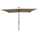 Arlmont & Co. Kashaf 10' Rectangular Lighted Beach Canvas Umbrella Metal in Gray | 98.4 H x 120 W x 74.4 D in | Wayfair