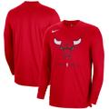 "Chicago Bulls Nike Long Sleeve Pregame Shooter T-Shirt - Rouge Université - Homme - Homme Taille: XL"