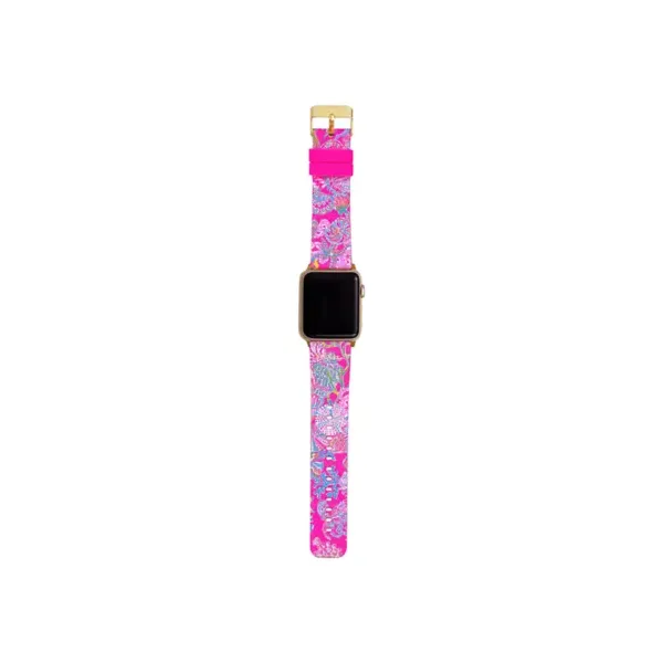 lilly-pulitzer®-shell-me-something-good-silicone-apple-watch-band,-pink/