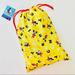 Disney Accessories | Disney Mickey Mouse Large Drawstring Bag | Color: Yellow | Size: 14.6” X 11” Inches