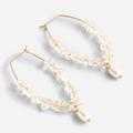 J. Crew Jewelry | J Crew Quartz Flake Hoop Earrings, Nwt | Color: White | Size: Os